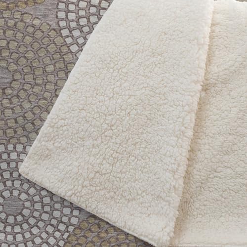 Addison Rugs ASB882 Taupe 50" x 70" Oversized Sherpa Throw Blanket