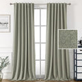 H.VERSAILTEX 100% Blackout Linen Curtains for Bedroom 96 inch Full