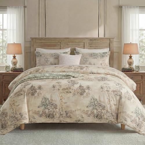 Bedding_Dreamer King Duvet Cover Set, 3-Piece 100% Cotton Twill