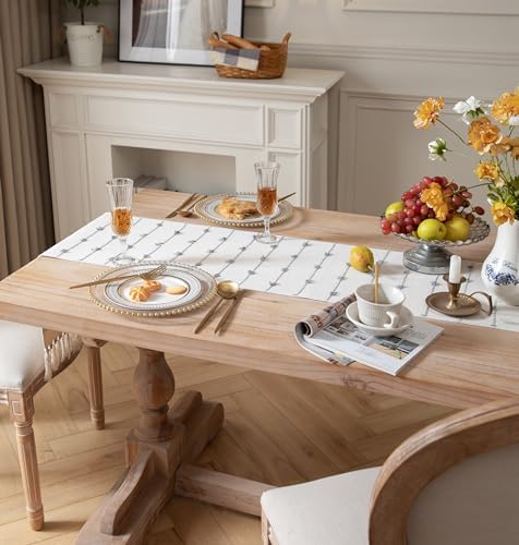 Caflife Boho Table Runner 48 Inchs Long for Modern Farmhouse Room Home