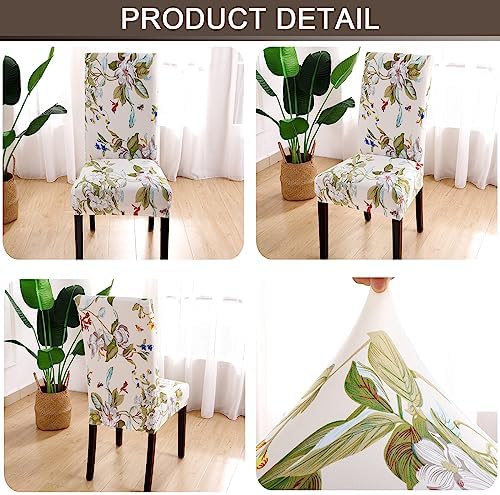 Dining Room Chair Covers Set of 4, Stretch Soft Spandex Removable