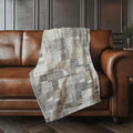 Addison Rugs ASB639 Taupe 50" x 70" Oversized Sherpa Throw Blanket