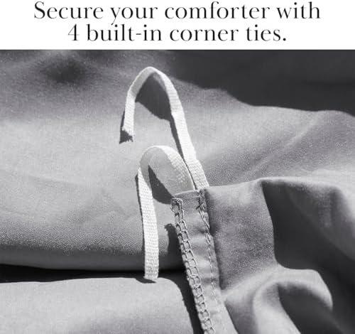Southshore Fine Living Full/Queen Duvet Cover w/ 2 Pillow Shams Steel