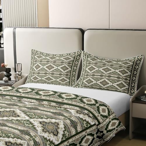 Erosebridal Modern Geometric 100% Cotton King Comforter Cover Retro