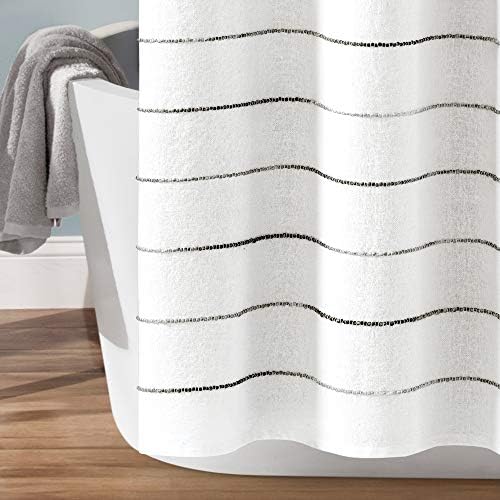 Lush Decor Ombre Stripe Yarn Dyed Cotton Shower Curtain, 72" W x 72"
