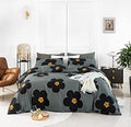 YuHeGuoJi Cartoon Flower Duvet Cover Queen 100% Cotton 3 Pcs Set 1
