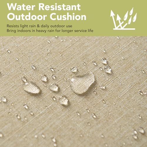 Outdoor Chair Cushions, Fade-Resistant & Water-Resistant, D Shaped