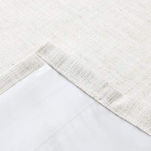 Macochico Faux Linen Curtain for Bedroom 50 W x 63 L Inch Drapes Panel