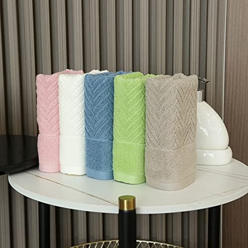YiLUOMO Beige Hand Towel Set of 2 100% Cotton Ultra Soft Highly