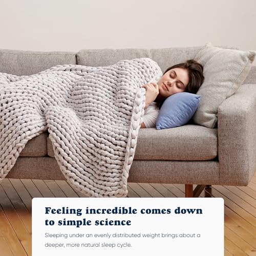 Bearaby Weighted Blanket 15 lbs (40"x72") – Moonstone Grey Blanket