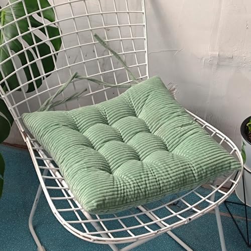 Tufted Corduroy Chair Cushions Set of 2 Solid Color Soft Comfort Chair