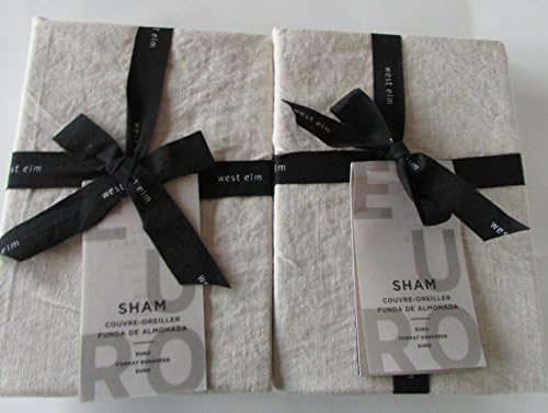 West Elm Belgian Linen Duvet Cover King & Two Euro Shams~*~Natural~*~