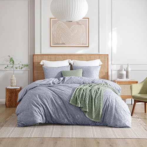 Peri Home Crochet Throw for Bedroom, Comfy 100% Cotton Knit Blanket