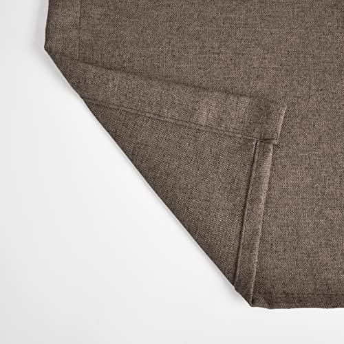 Brown Curtains Kitchen Linen Textured 84 inch Length Living Room