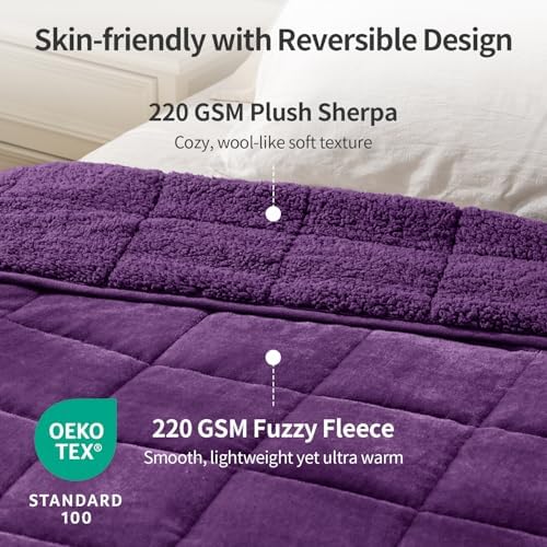 Uttermara Weighted Blankets for Adults Queen Size, 15lbs 60x80 inches