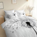 Duvet Cover Queen Size, Reversible Minimalist Botanical Floral Duvet