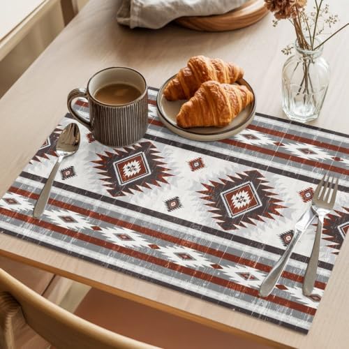 Cotton Linen Placemats for Dining Table Set of 8 Farmhouse Decorative