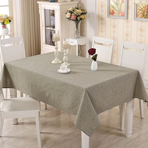 60 x 60 cm Tablecloths, Grey, Rectangular Tablecloth, Plain Cotton
