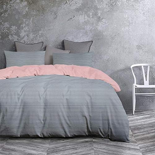 · REDEARTH · Jersey Knit Cotton Duvet Cover Set -with 2 Pillow Shams