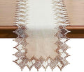 Natural Linen Table Runner 60 inches Beige Lace Coffee Table Runners