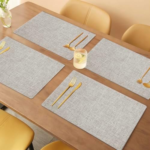 JeogYong Cloth Placemats Set of 8 Washable Linen Placemats Woven Table