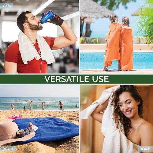 Elegant Comfort Three Line Popcorn Extra Large Luxury Bath Towel - 40"