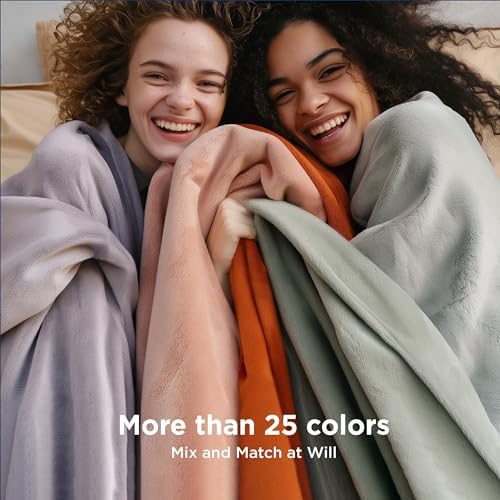Bedsure Fleece King Size Blankets for Bed Grey 108x90&Sherpa Throw