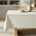 MIULEE Ivory Linen Rectangle Tablecloth 52x70 Inch