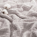 Exclusivo Mezcla 100% Cotton 6-Layer Muslin Blanket King Size, Light
