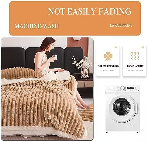 Brown Fleece Throw Blankets, Super Soft Blankets for Women, Cozy