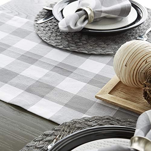 DII Buffalo Check Collection, Classic Farmhouse Table Runner, 14x72