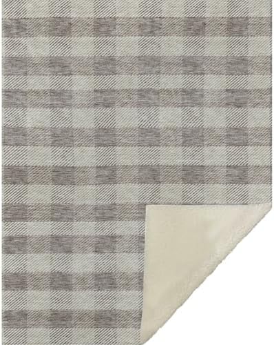 Addison Rugs ASB924 Taupe 50" x 70" Oversized Sherpa Throw Blanket