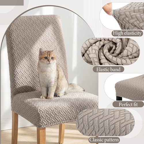 Moukeren 6 Pcs Dining Room Chair Covers Stretch Parson Chairs