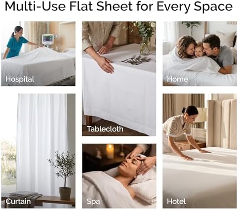 Queen Size Flat Sheets Only 90x102 Flat Bed Sheets 2 Pack Natural