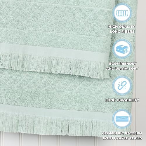 SUPERIOR Cotton 6 Piece Towel Set, Quick Dry, Bathroom Essentials