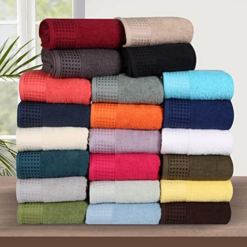 GLAMBURG 100% Cotton 2 Pack Oversized Bath Towel Set 28x55 Inches