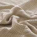 PHF 100% Cotton Muslin Blanket for Adults, King Size 108"X90", Taupe
