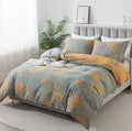 Helthep Flower 3Pcs Duvet Cover Set,100% Double Layer Washed Cotton