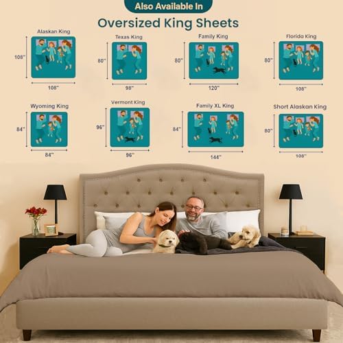 SGI Bedding 144′′W × 84′′L 1Pc Family XL Fitted Sheet Only 100%