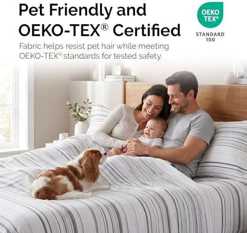 Coastal Striped Sheets Full Size 15 Inch Deep Pocket Soft Microfiber