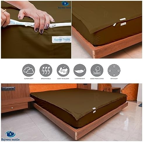 Zip On Fitted Sheet- Includes 1 Fitted Base + 2 Zip Sheet - Won’t Pop