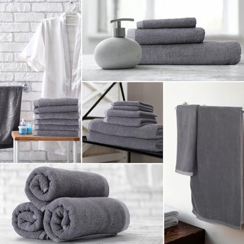 Peryiter 48 Pcs Bath Towel Set, Cotton Bulk for Bathroom, Classic