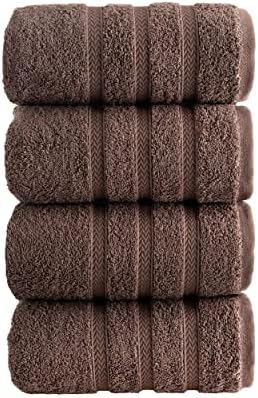HALLEY Turkish 4 Pack Premium Hand Towels (4 Pieces) 650 GSM Highly