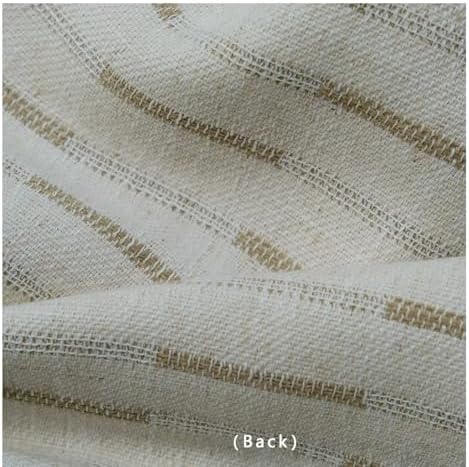 Decorative Back Tab Linen Curtains, Yarn Dyed Jacquard Mudcloth