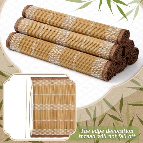 Pickmesh Bamboo Table Mats Set of 8, 18'' x 12'' Bamboo Table Mats