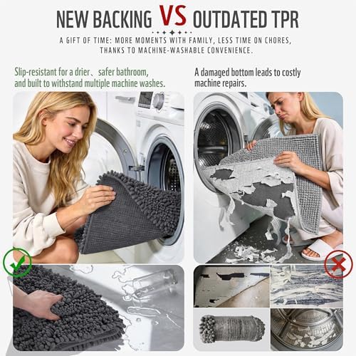 Yimobra Bathroom Rugs Non Slip Washable 32x20 Inch - Ultra Soft