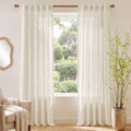 NICETOWN Sheer Linen Curtains 96 Inch Length for Bedroom Living Room 2