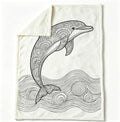 Sketch Double-Layer Sherpa Fleece Throw Blanket 60”x 80”