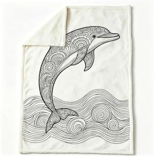 Sketch Double-Layer Sherpa Fleece Throw Blanket 60”x 80”