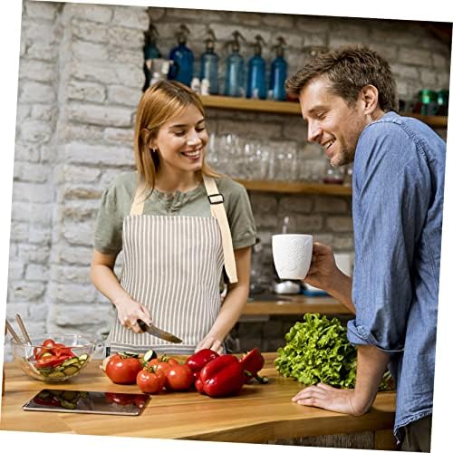 2pcs Adjustable Cooking Apron with Pocket, Cotton Linen Xmas